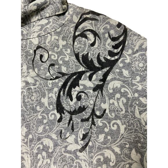 Soft Surroundings Turtleneck Lot Of 2 Floral Paisley Green‎ Grey Large - Picture 3 of 11